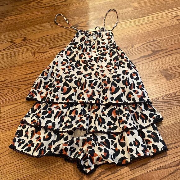 Urban Outfitters Leopard Romper   - Picture 1 of 5